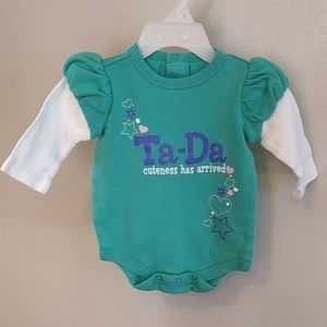 Set of 2 girl graphic onesies